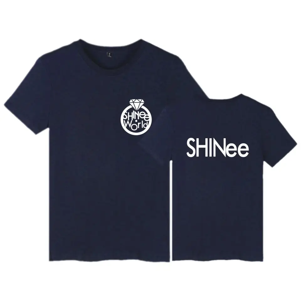 Короткая футболка SHINee Kpop для женщин/мужчин футболки женщин поклонников K-pop