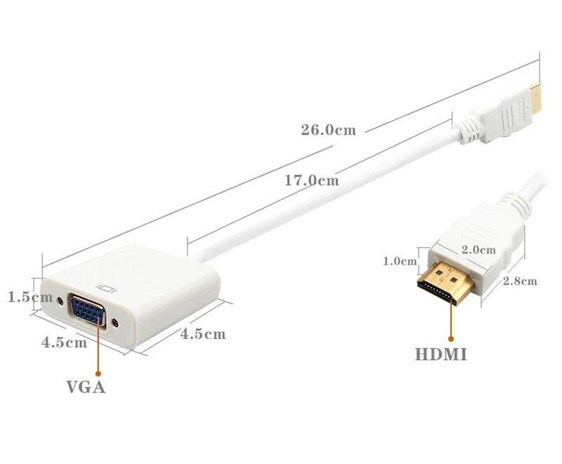 DZLST HDMI к VGA конвертер адаптер папа к женскому 3,5 мм аудио опционально для ПК компьютер ноутбук Настольный к HDTV монитор дисплей