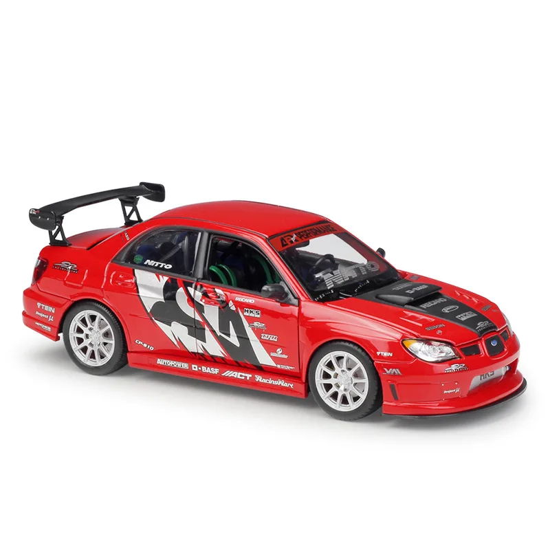 WELLY 1/24 масштабная модель автомобиля игрушки Апрель Subaru lmpreza производительность