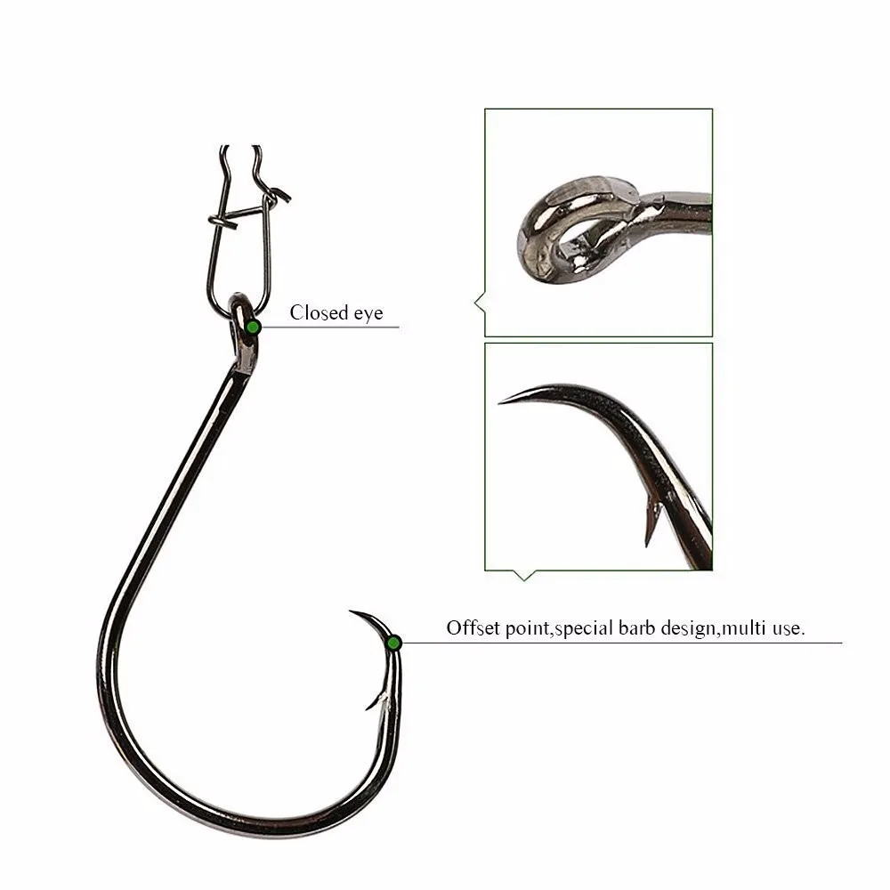 Goture 50 шт. рыболовный крючок из высокоуглеродистой стали Mustad офсетные рыболовные крючки Морской рыболовный крючок рыболовные снасти