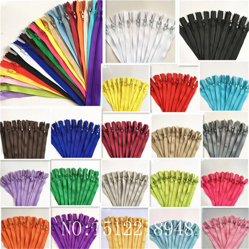 

10pcs MIX 3# Various sizes Closed Nylon Coil Zippers Tailor Sewing Craft ( 10cm-100cm ) Crafter's &FGDQRS
