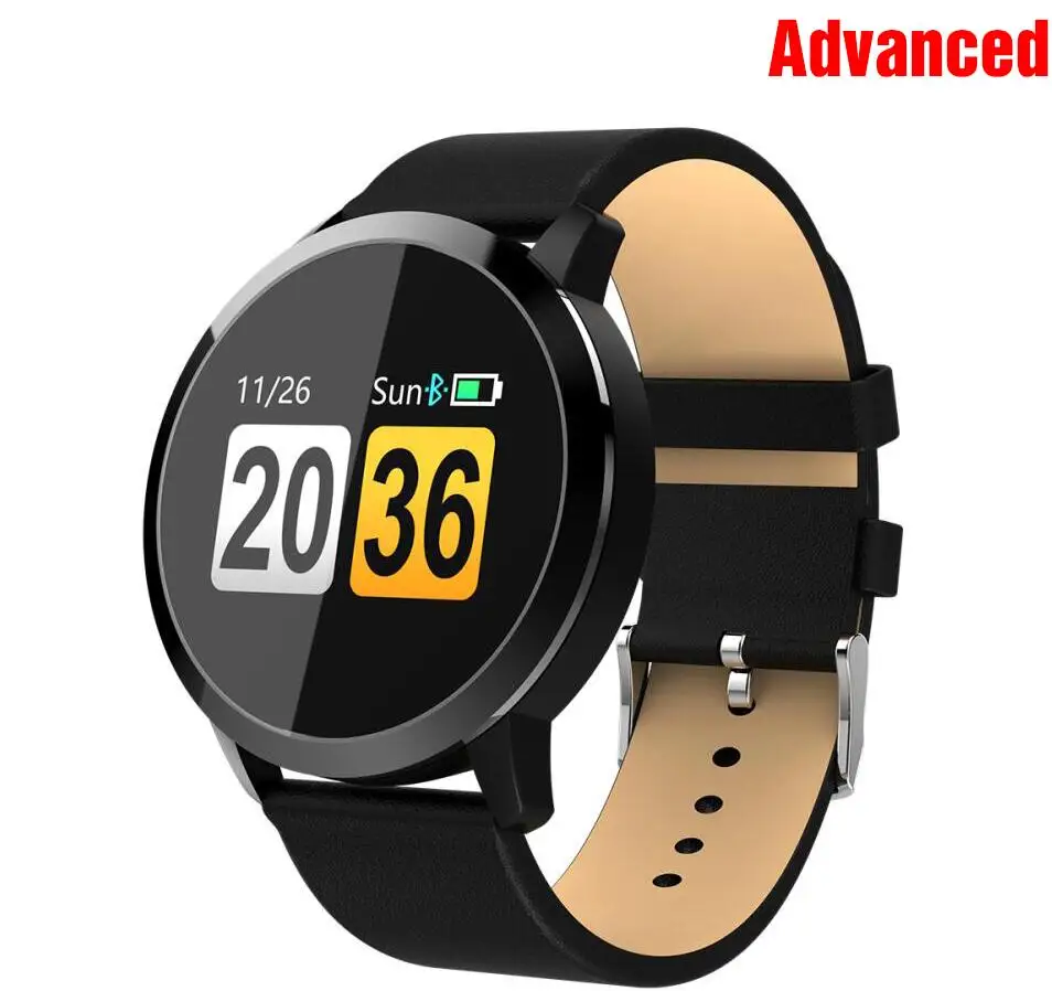 Advance-Black Diggro Q8, водонепроницаемые, OLED, Bluetooth, фитнес, Смарт-часы, нержавеющая сталь, носимое устройство, умные часы, наручные часы для мужчин и женщин, трекер - Цвет: Advance-Black