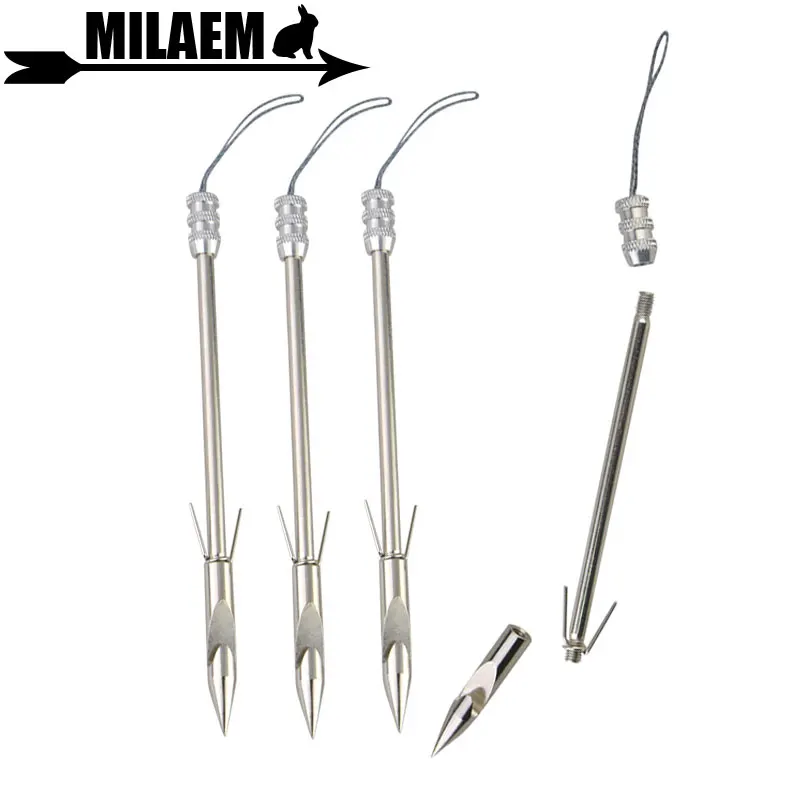 50 шт. стрельба из лука Рыбная ловля Drats нержавеющей стали Broadheads рыболовная стрела