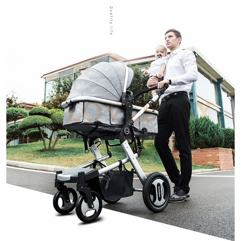 IIILOVEBABY/Детская Коляска 2 в 1, детская коляска, легкий складной ремень для переноски, сиденье для лежа, популярная детская коляска на четырех колесах для мамы