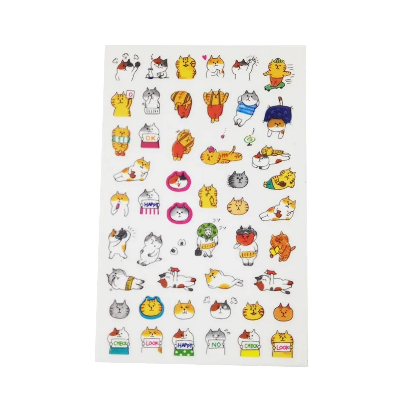 6 листов/упаковка наклейки для книг кошки дневника скрапбукинга календаря