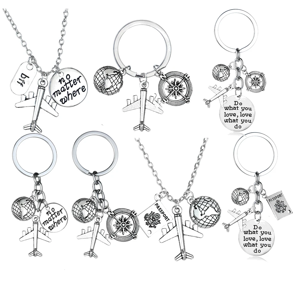 Брелок с подвеской в виде земли самолета паспорта | Украшения и аксессуары