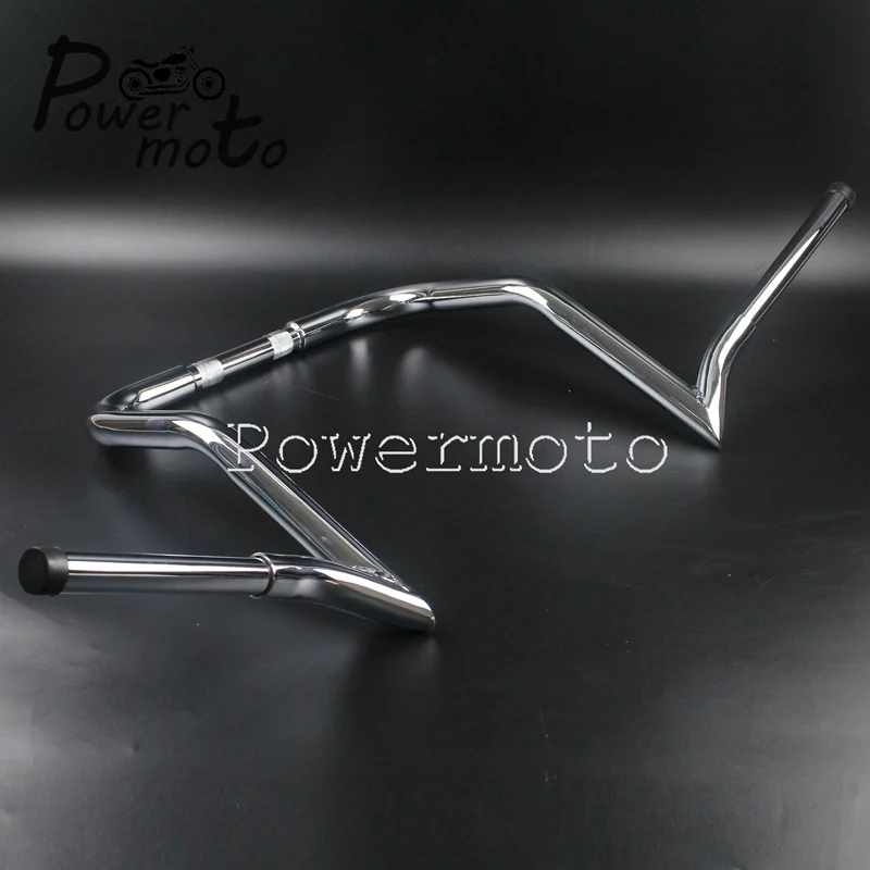 1" Rise хром Ape вешалка летучая мышь обтекатель 1-1/4" руль для 1982-up Harley Touring комоды Baggers Road King Street Glide