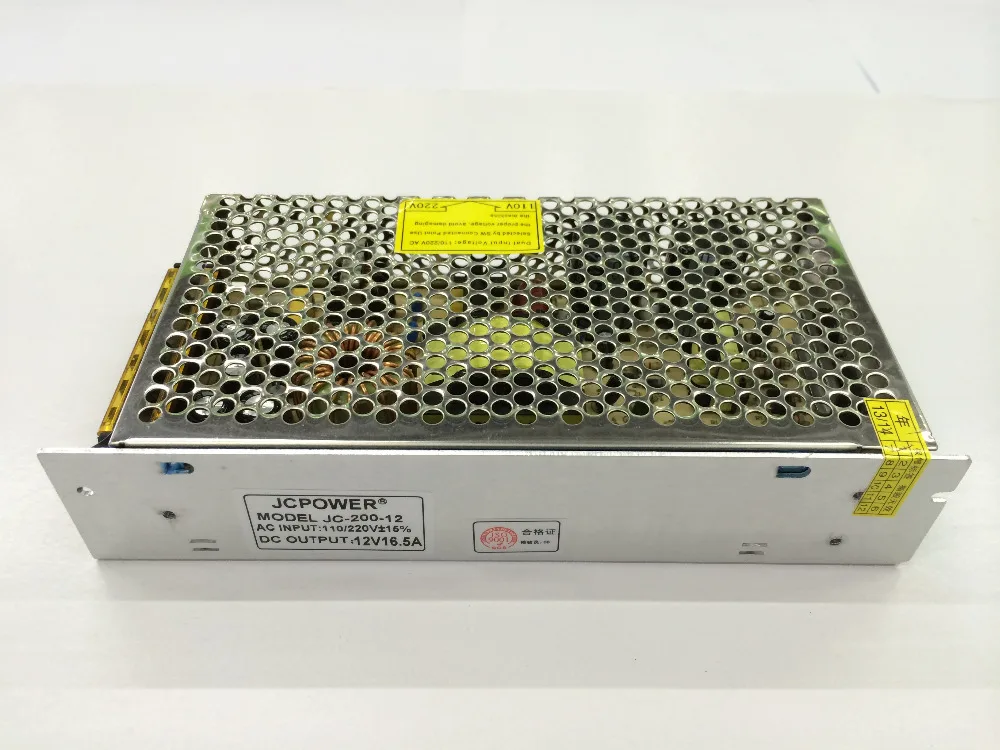 100% абсолютно новый DC 12V 16.5A 200W для ws2811 5050 3014 2835 5630 6803 3528 Светодиодная лента
