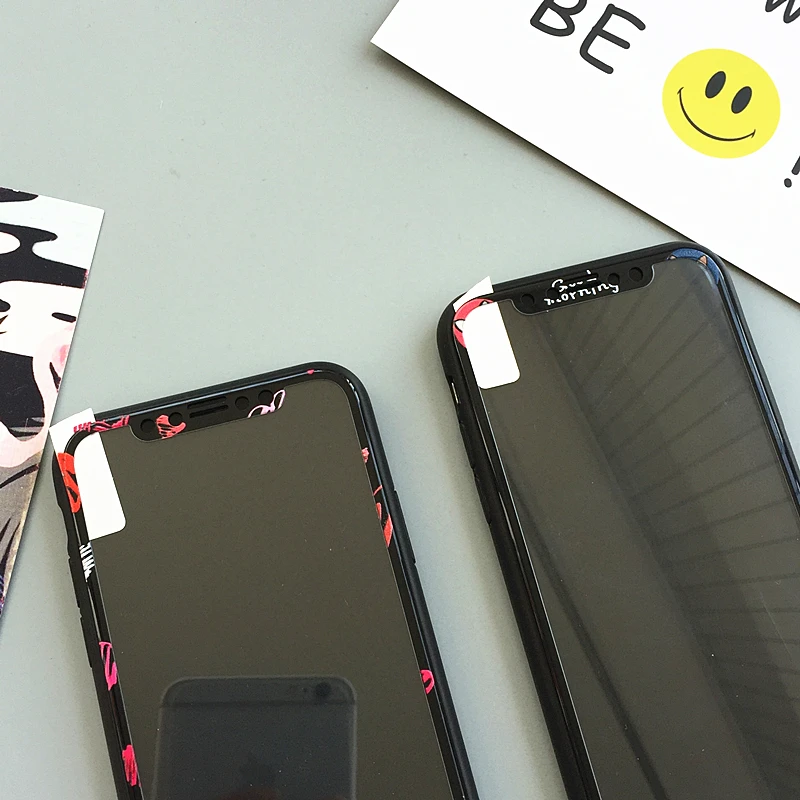 Черный Стекло чехол для iPhone X 10/8 plus, 7, 7Plus закаленное Стекло для iPhone 6 6 S plus чехол lover Кот яркий экран из закаленного стекла