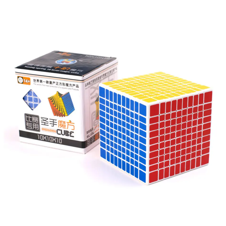 Shengshou 10x10 кубик рубика черно-белая наклейка 10x10x10 волшебный куб 10 слоев скоростной