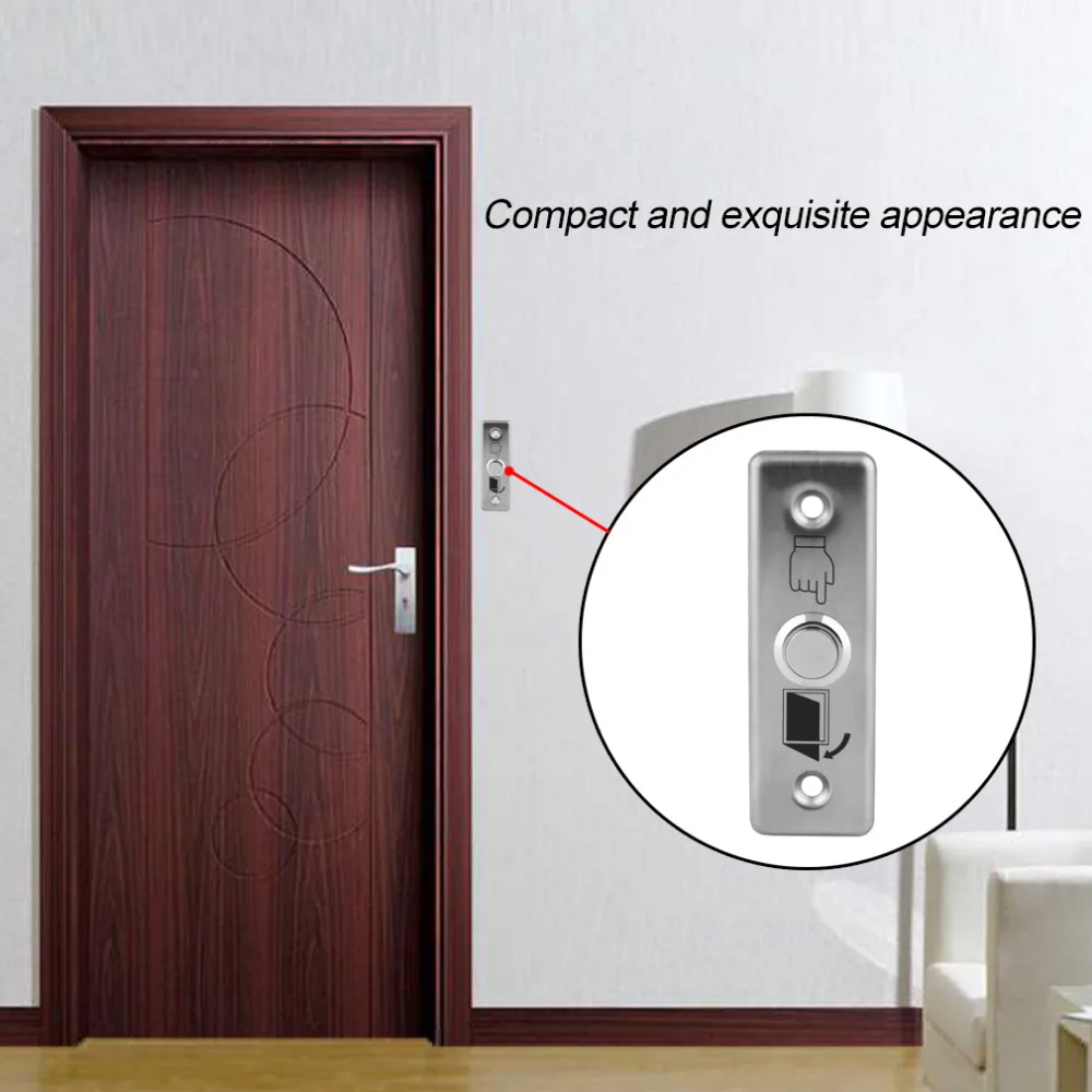 LESHP K13 Durable Stainless Steel Door Exit Push Release Button Switch For Access Control With LED Light | Безопасность и защита