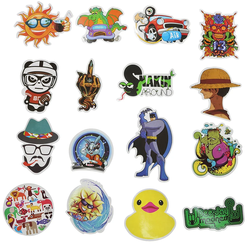 50 шт./пакет смешанный счастливый смешной бренд наклейки украшения дома JDM ноутбук