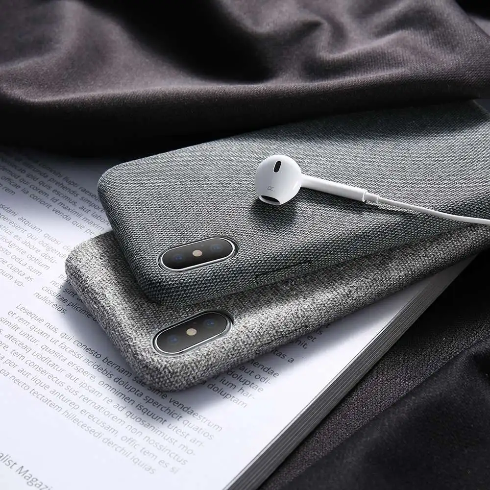 Чехол для iPhone 7 6 X XS MAX Роскошная ткань текстура мягкий TPU силиконовый чехол 8 6s plus