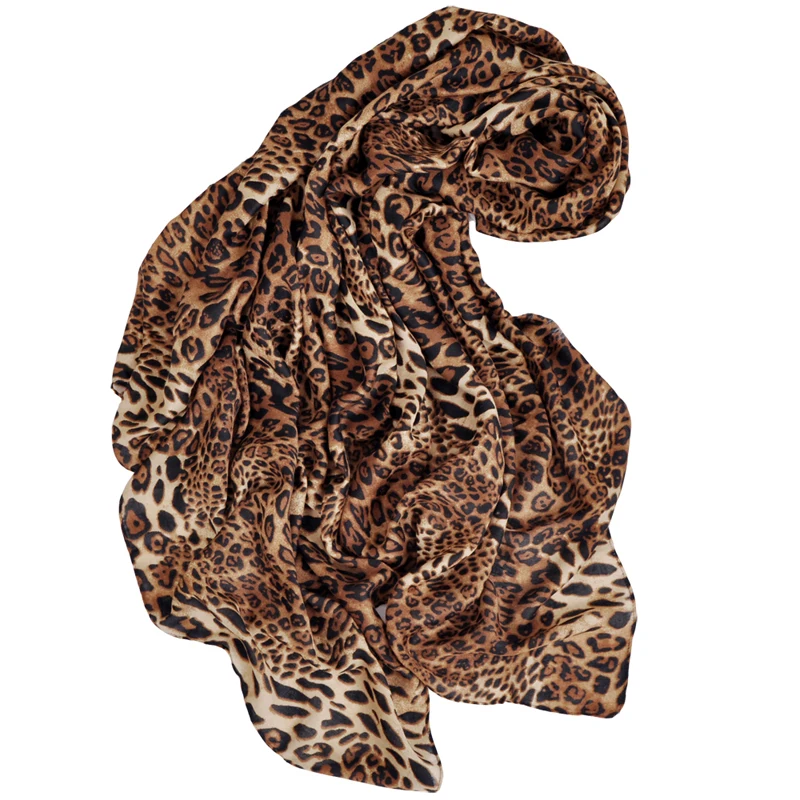 

Women's Cotton Linen Scarf Soft Spring & Autumn Ladies Scarves Luxury Leopard Long Thin Neckerchief Dual-Use Beach Shawl Wrap