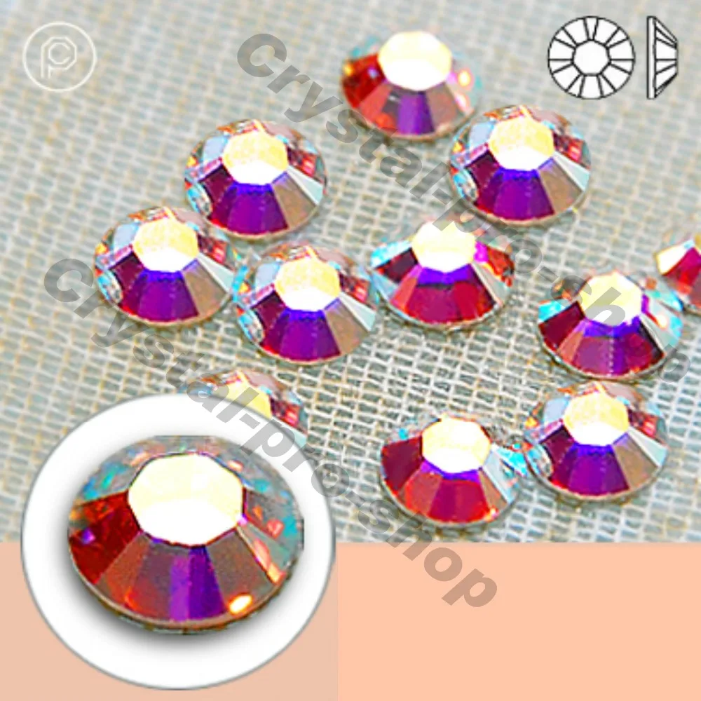 288 шт. ss12 (3 0-3 2) мм элементы Swarovski кристаллы AB (001AB) 12ss (плоские стразы без горячей