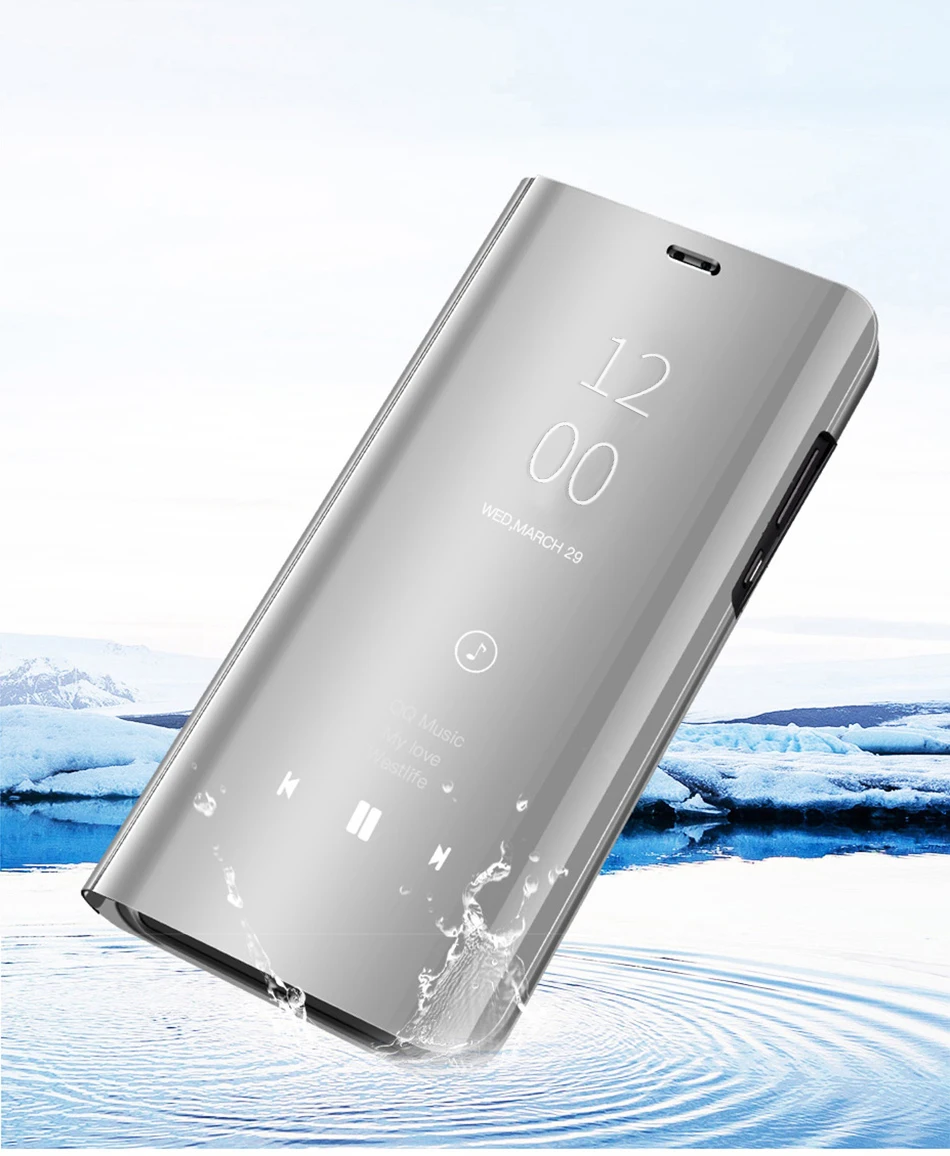 Смарт mi rror флип чехол для Xiaomi mi 9T Pro 8 SE A2 Lite Max 3 mi x 3 2 Pocophone F1 красный mi Note 7 6 5 Pro K20 Pro кожаный чехол