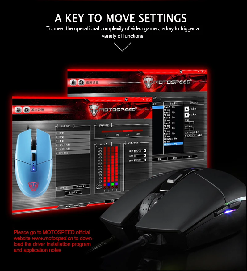 Motospeed V50 RGB макро Программирование 4000 dpi игровая геймерская мышь USB компьютерная Wried оптическая мышь с подсветкой дышит светодиодный для ПК игры