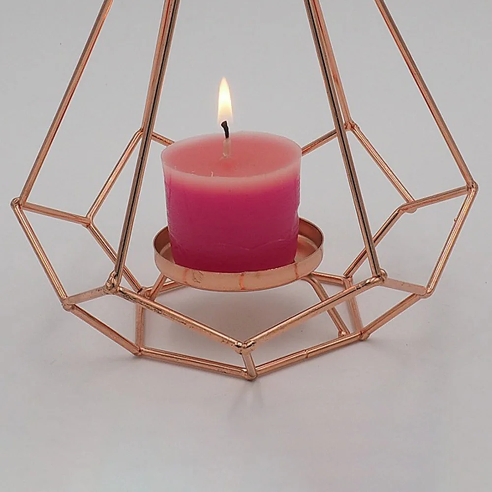 Золотой алмаз Tealight металлический подсвечник подставка Европейский стиль