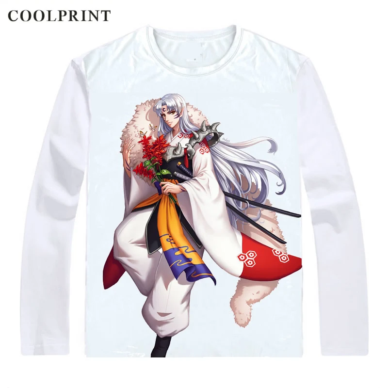 Sesshoumaru Sesshomaru Собаки Футболка с демоном Inuyasha феодальной сказка футболки на каждый