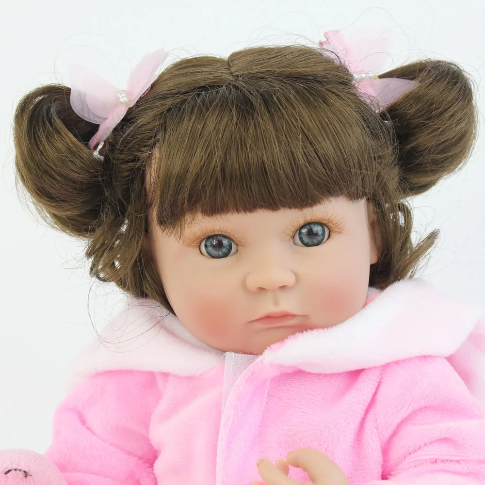 40 см полный Силиконовый Reborn Baby Doll игрушка для девочек мягкий винил Принцесса Мини младенцы кукла подарок на день рождения игровой дом игрушка