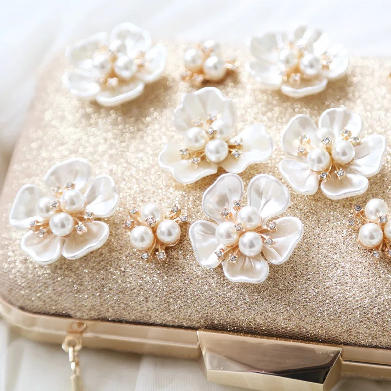 Цветочная вечерняя сумочка в виде жемчужины золотые клатчи на каждый день