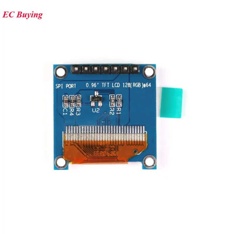 0 96 дюймовый TFT ЖК модуль для Arduino 7Pin 262K SPI OLED дисплей плата 128*64 STM32 ST7735S 4 провода DIY