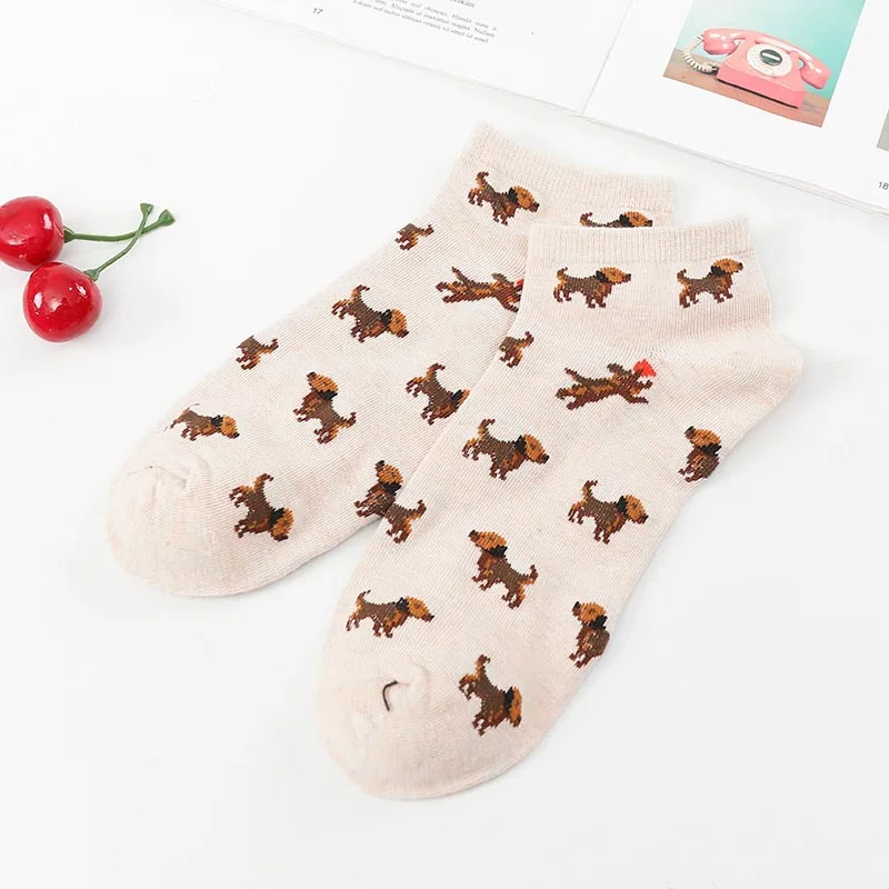 Корейские забавные Женские носочки креативные животные мелкий Носок Calcetines Skarpetki