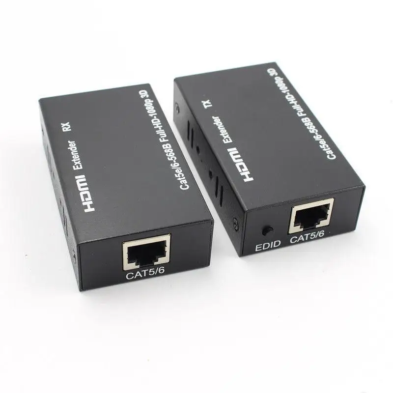 HD 1080P HDMI удлинитель 1x1 сплиттер отправитель и приемник кабель с Cat6 RJ45 ethernet для HDTV