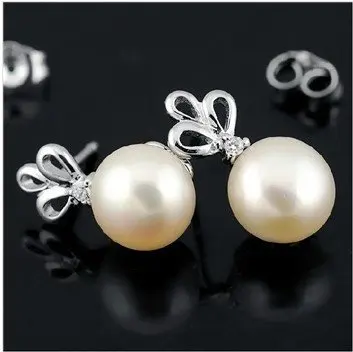 2014 New style fashion jewelry natural freshwater pearl earrings S925 silver SE0080PL | Украшения и аксессуары