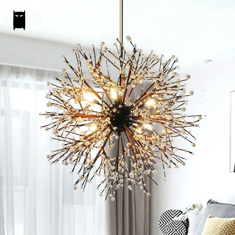 60 см Железный акриловый шар подвесной светильник арт-деко винтажный