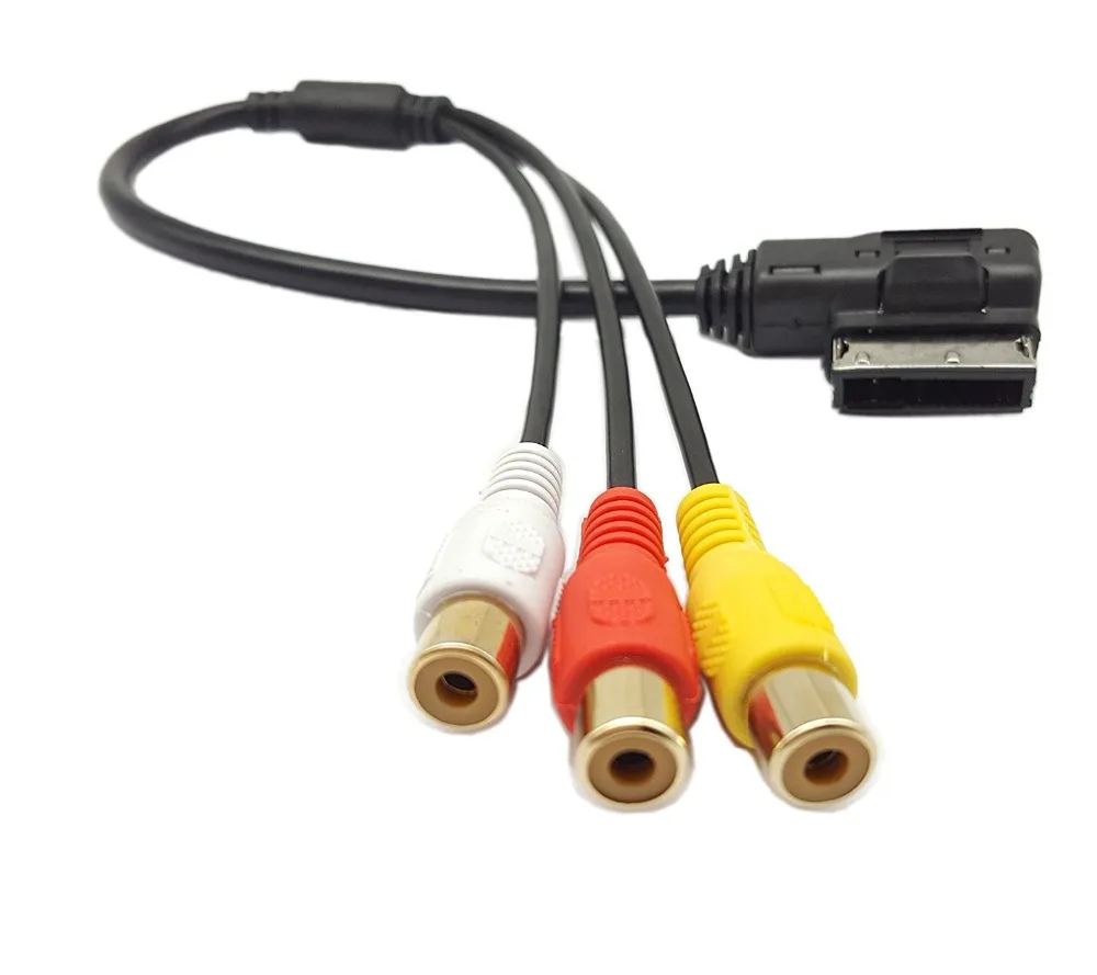 Аудио и видеокабель Audi AMI MMI 3RCA SinLoon к разъему DVD видео аудио вход кабель для A1 A7