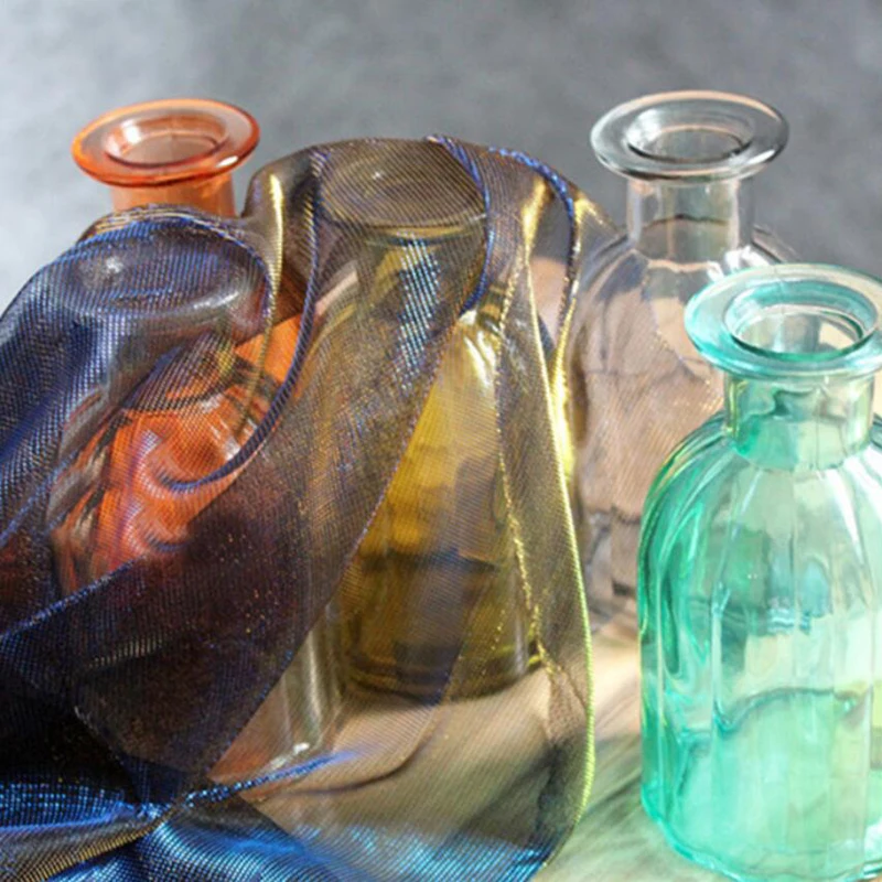 Импортный ослепительный синий золотой свет лазерная Иллюзия полые сетки пряжи