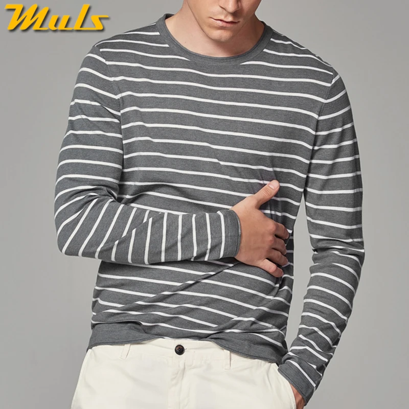 Autumn Sweater Shirt Men Striped O Neck Male Pullovers High Quality Thin Knitted 2018 Spring Winter Brand Muls | Мужская одежда