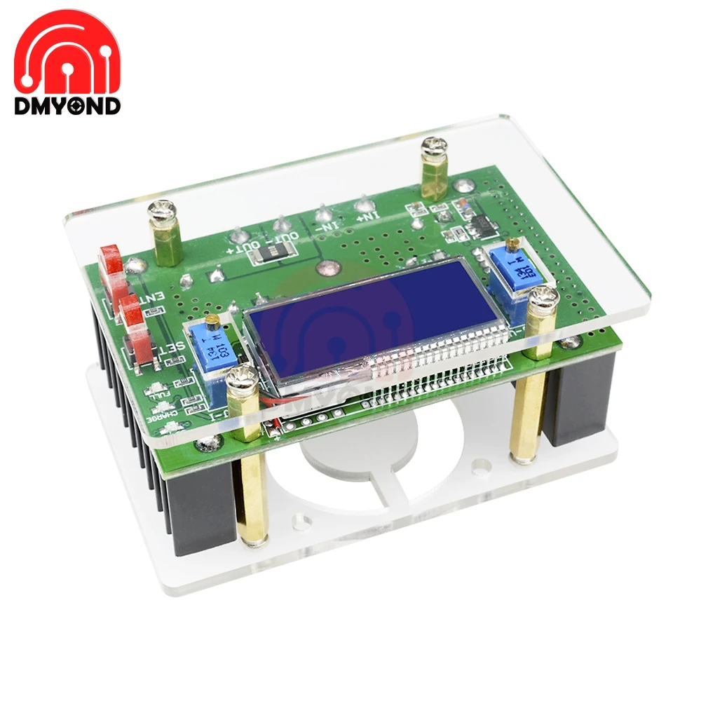 Adjustable 10A lcd двойной дисплей Регулируемый CC CV повышающий источник питания модуль повышающего преобразователя доска с корпусом корпуса