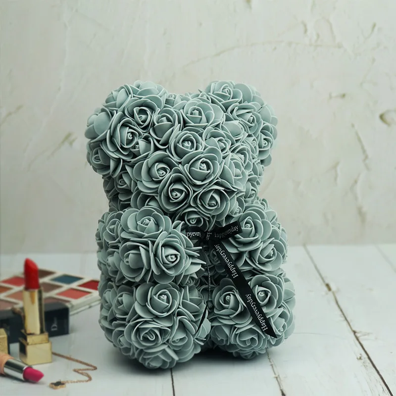 Искусственная Роза 25 см медведь свадебное украшение реквизит для фотосъемки