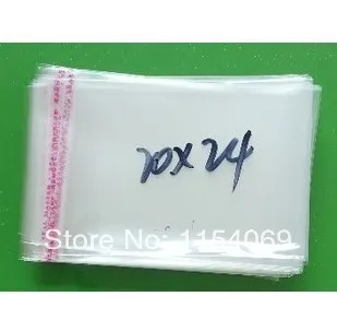 

Hot Sale 200pcs/lot Clear Resealable BOPP/Poly/Cellophane Bags 20x24cm Self Adhesive Seal Opp Bag Packaging Plastic Bags