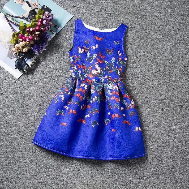 7 Color Cotton Girl Dress Retro Baby Girls Print Dresses Sleeveless Chinese Cheongsam Spring Summer Clothes Hot 2016 | Детская одежда и