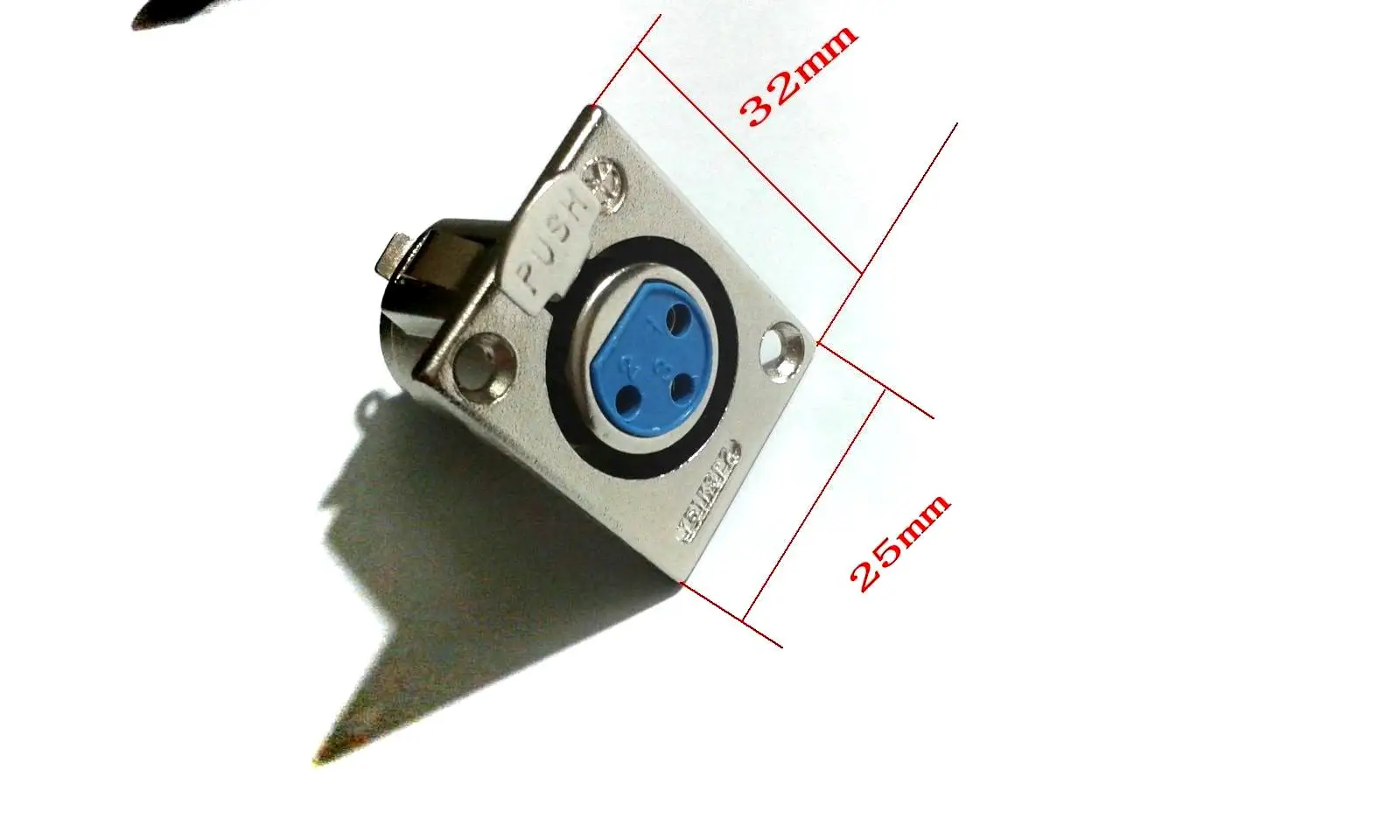 

20 PCS metal XLR 3-Pin Female Chassis Panel Mounted Socket Connector