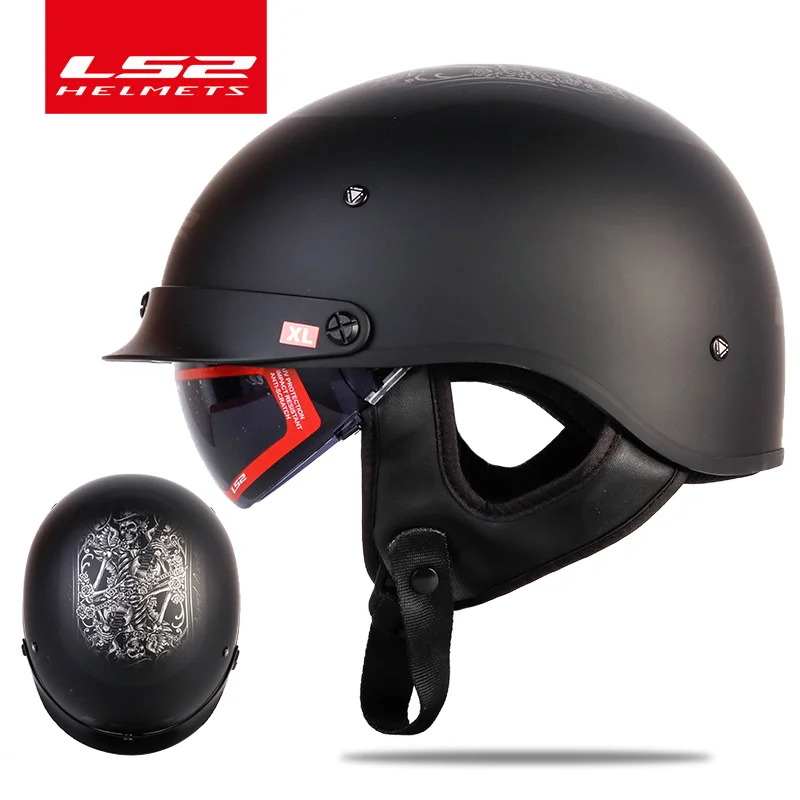 LS2 Global Store ls2 OF526 винтажный шлем с внутренним солнцезащитным козырьком полулицевой