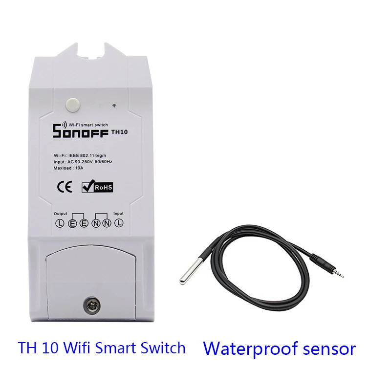 Набор3 Sonoff TH16/TH10 умный переключатель Wi-Fi Мониторинг температуры и влажности Wifi умный переключатель домашней автоматизации работа с Alexa Google Home - Комплект: Набор3