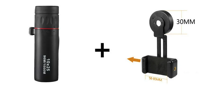 Mini 10X25 portable monocular Telescope shockproof monoculars telescope Focus Green Film Binoculo Optical Hunting Scope