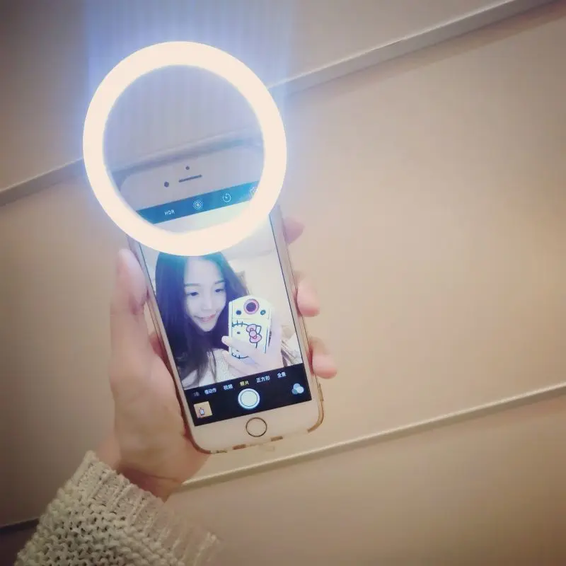 only selfie light Фотостудия селфи светодиодный светильник-кольцо с держатель для мобильного или сотового телефона для Youtube Live Stream макияж камера лампа для iPhone Android - Цвет: only selfie light