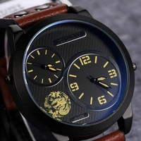 two times men watches top luxury brand cagarny cool mens quartz watch leather strap man business wristwatch relogio masculino