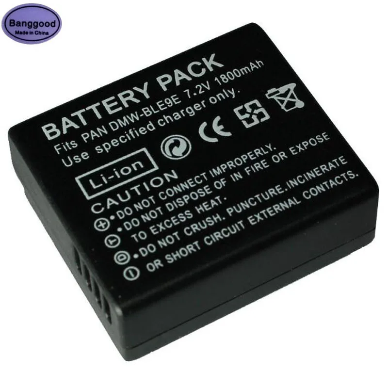 

7.2V 1800mAh DMW-BLE9E BLE9E BLE9 Camera Battery For Panasonic Lumix DMC BLG10E BLG10PP GF6 GX7 GF3 GF5 ZS100 ZS60 LX100 GX85