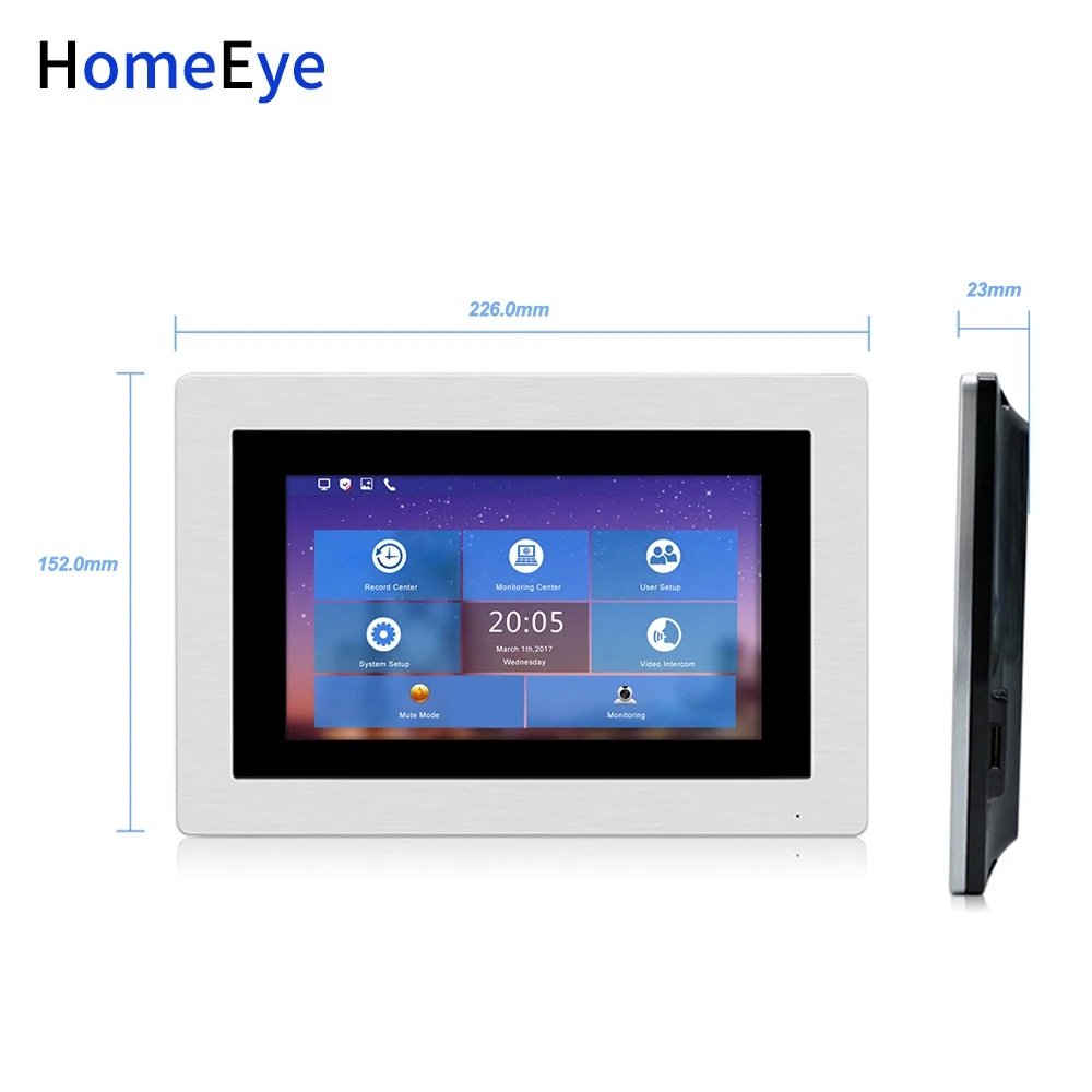 Видеодомофон HomeEye 7 дюймов 720P Wi Fi IP дверной звонок домашняя система контроля