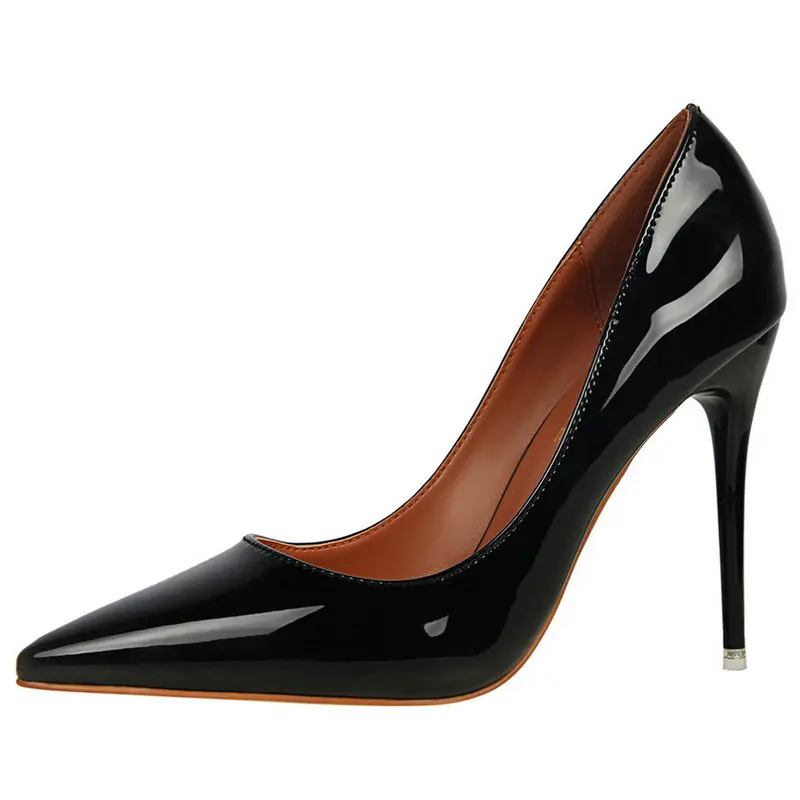Size34-39 женские классические Стиль Насосы Женская мода туфли женская обувь 10 см на