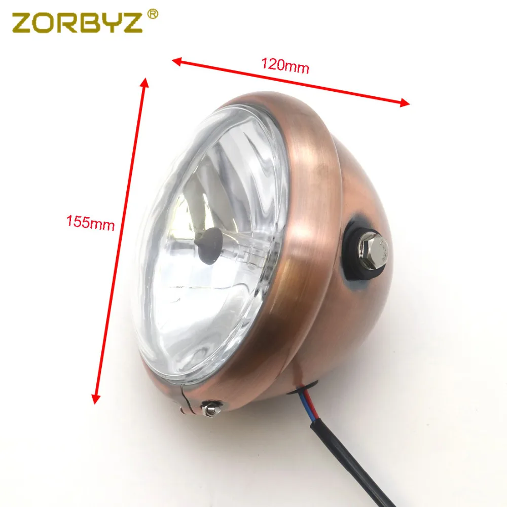 ZORBYZ мотоцикл Медь Металл H4 передняя фара лампа и 28-43 мм вилка кронштейн для кафе