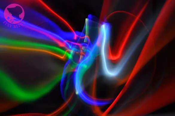 Многоцветный Изменение Оптического Волокна СВЕТОДИОДНЫЕ Перчатки Свет Перста