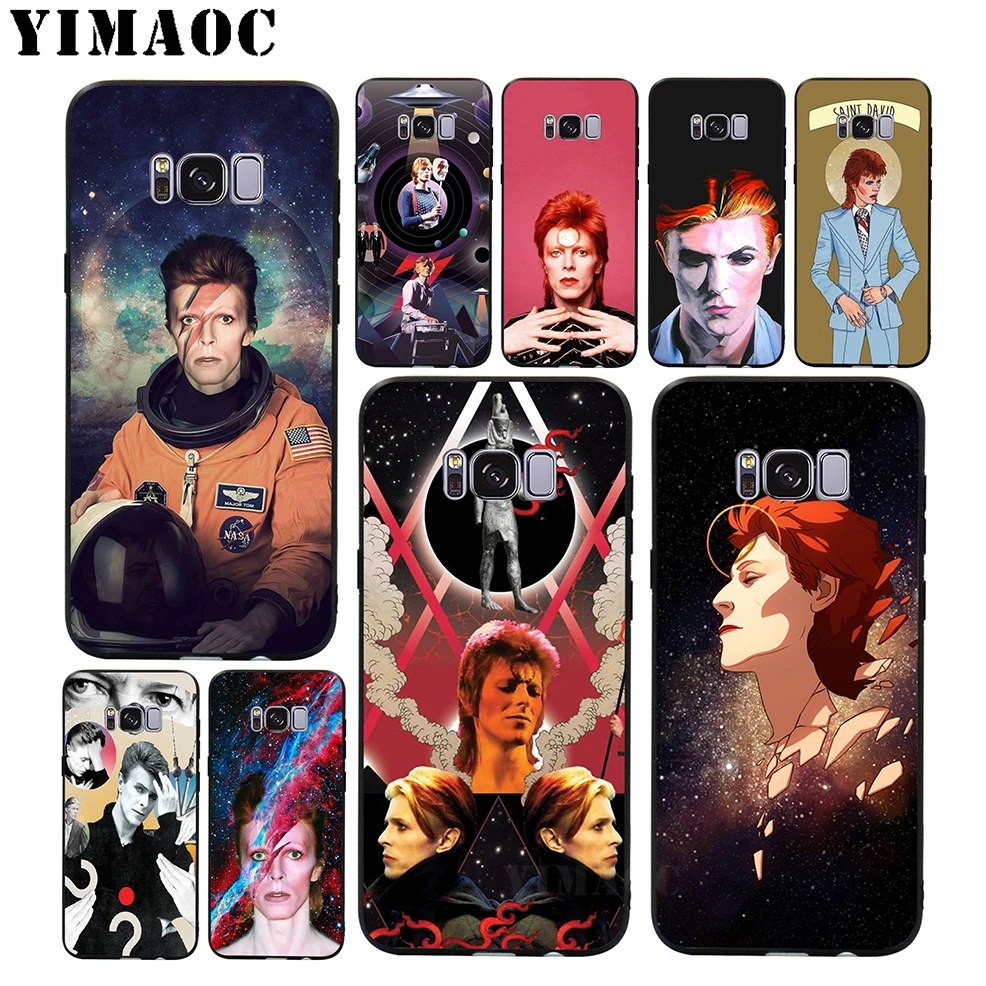 YIMAOC David Bowie Soft Silicone Case for Samsung Galaxy A3 A5 A6 Plus 2017 2016 S6 S7 Edge S8 S9 & Note 8 9 |