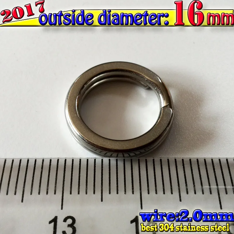 Рыболовные раздельные кольца ширина 2 0 * Внешний диаметр 16 мм 10 шт./партия очень